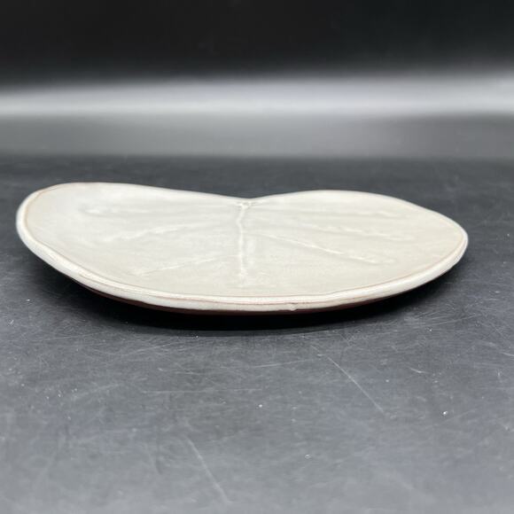 VTG The Kilnworks Pottery St Thomas Plate Trinket Dish Leaf 3D Rustic Art Glaze - Picture 5 of 10